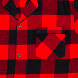 Mens 2pc. Flannel Pyjama / Red and Black Buffalo Check