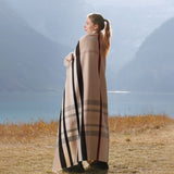 Blanket Throw in Light Beige