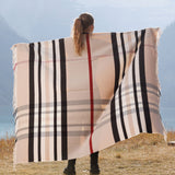 Blanket Throw in Light Beige
