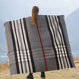 Blanket Throw in Grey and Red
