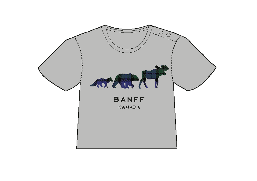 Grey Banff 3 Animal T-Shirt