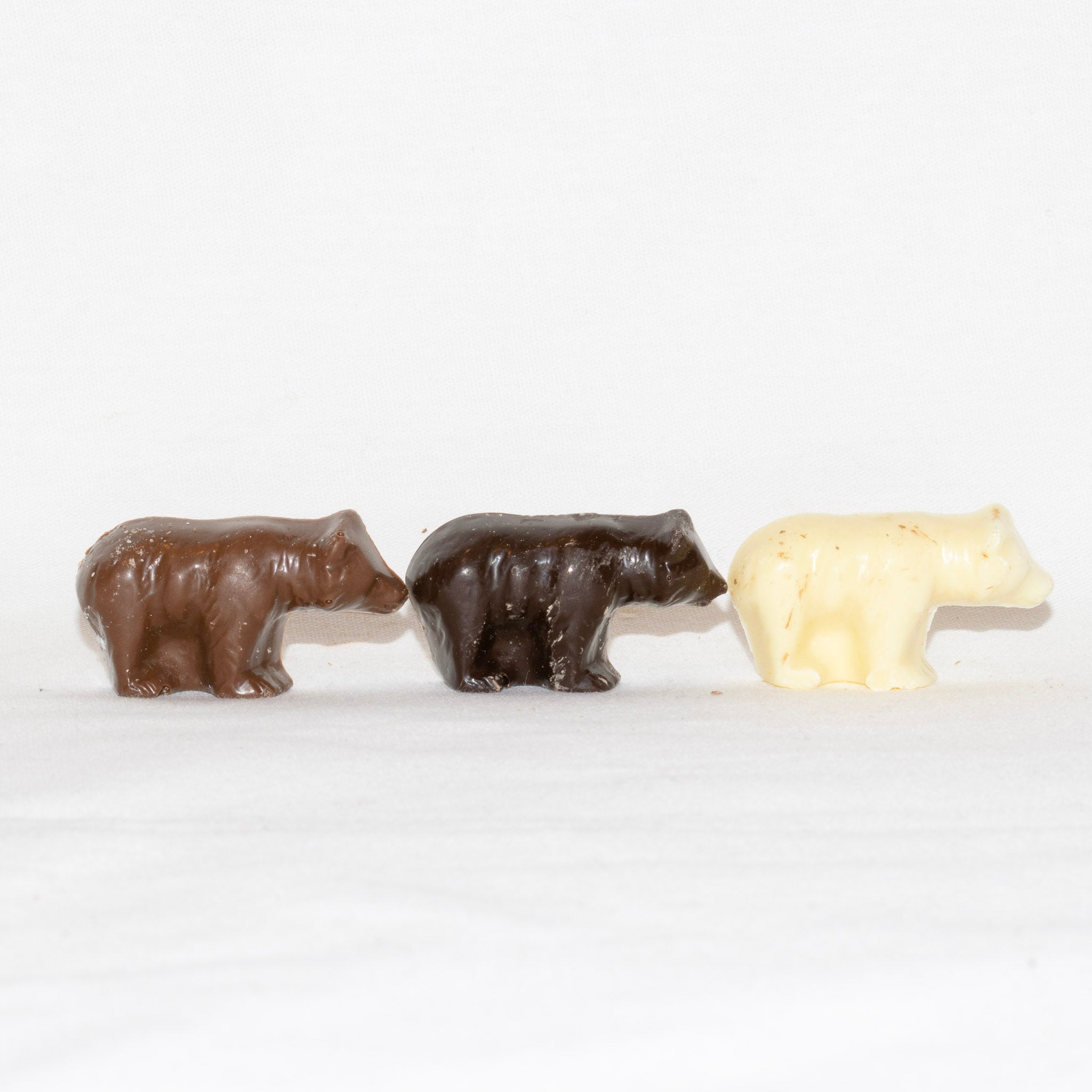 Chocolate treats shaped like bears.