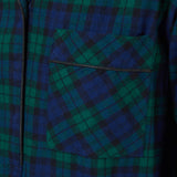 Rocky Mountain Flannel Long Flannel Nightshirt in Black Watch Pocket View