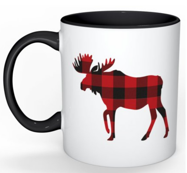 Mug in Red Black Buffalo Check /Moose