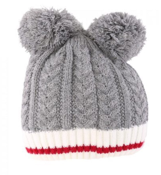 Kids Work Toque with Double Pompom