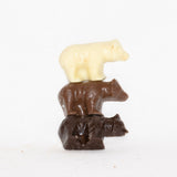Chocolate treats shaped like bears.