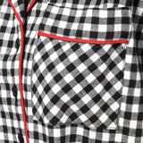 Rocky Mountain Flannel Knee Length Flannel Nightshirt in Small Buffalo Check Pocket View