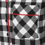 Rocky Mountain Flannel Knee-Length Flannel Nighshirt in Large Buffalo Check Pocket View