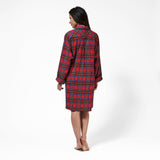Rocky Mountain Flannel Knee Length Flannel Nightshirt in Royal Stewart Tartan Back View