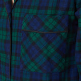 Rocky Mountain Flannel Flannel Knee Length Nighshirt with Black Braid Cord in Black Watch Pocket View