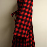 Kimono Flannel Robe in Red Buffalo Check
