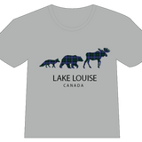 Kids Grey Lake Louise 3 Animal T-Shirt
