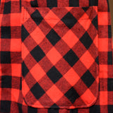 Kimono Flannel Robe in Red Buffalo Check