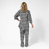 Rocky Mountain Flannel Easy Fit 2 Pc. Flannel Pyjamas in Large Buffalo Check Back View