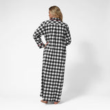 Rocky Mountain Flannel Long Flannel Nightshirt in Large Buffalo Check Back View