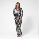 Rocky Mountain Flannel Long Flannel Nightshirt in Large Buffalo Check Front View