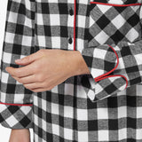 Rocky Mountain Flannel Long Flannel Nightshirt in Large Buffalo Check Cuff Sleeve View