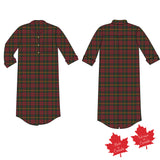 1003 / Woman's Long Flannel Nightshirt / Maple Leaf Tartan