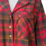 1003 / Woman's Long Flannel Nightshirt / Maple Leaf Tartan