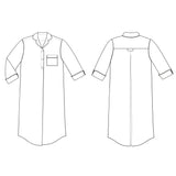 1003 / Woman's Long Flannel Nightshirt / Maple Leaf Tartan