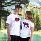 Ladies Long Fit Red Moose T-Shirt
