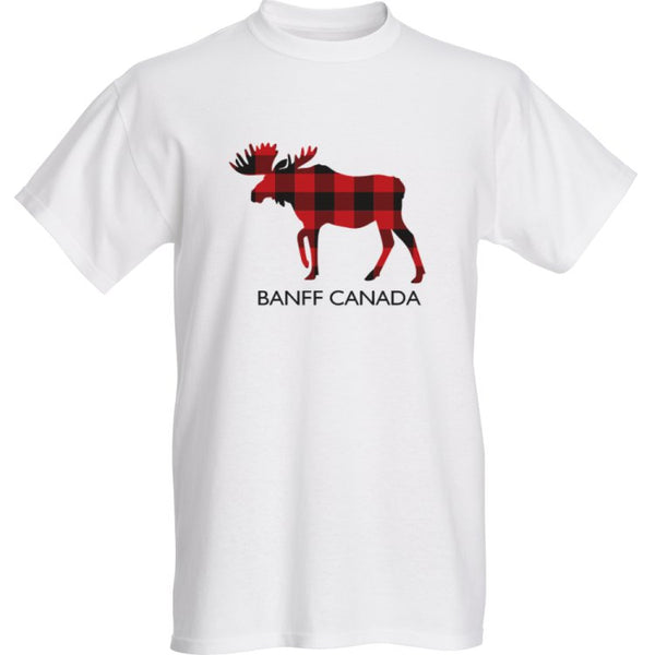 Classic Red Moose T-Shirt With Banff Canada