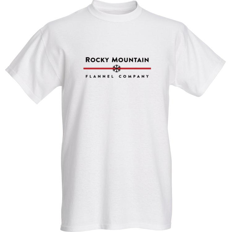 Classic Rocky Mountain Flannel Company T-shirt in White