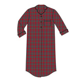 1003 / Woman's Long Flannel Nightshirt / Mini Royal Stewart Tartan