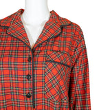 1003 / Woman's Long Flannel Nightshirt / Mini Royal Stewart Tartan