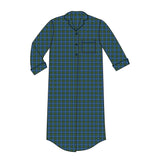 1003 / Woman's Long Flannel Nightshirt / Mini Nova Scotia Tartan