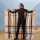 Blanket Throw in Light Beige