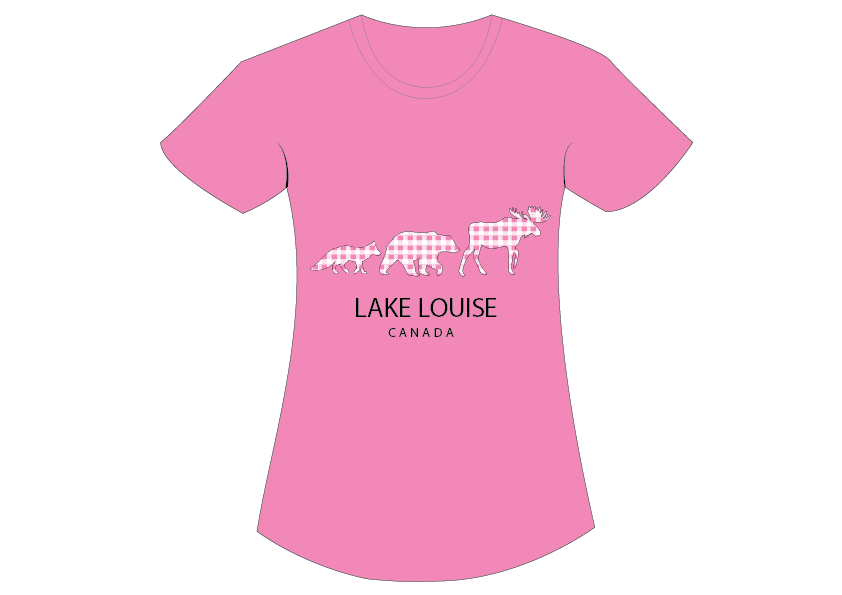 Pink Lake Louise 3 Animal T-Shirt