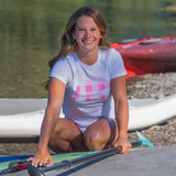 Ladies Long Fit Pink Bear T-Shirt