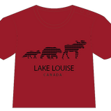 Kids Red Lake Louise 3 Animal T-Shirt