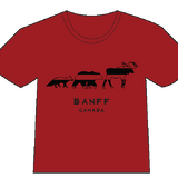 Kids Red Banff 3 Animal T-Shirt