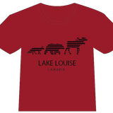 Kids Red Lake Louise 3 Animal T-Shirt