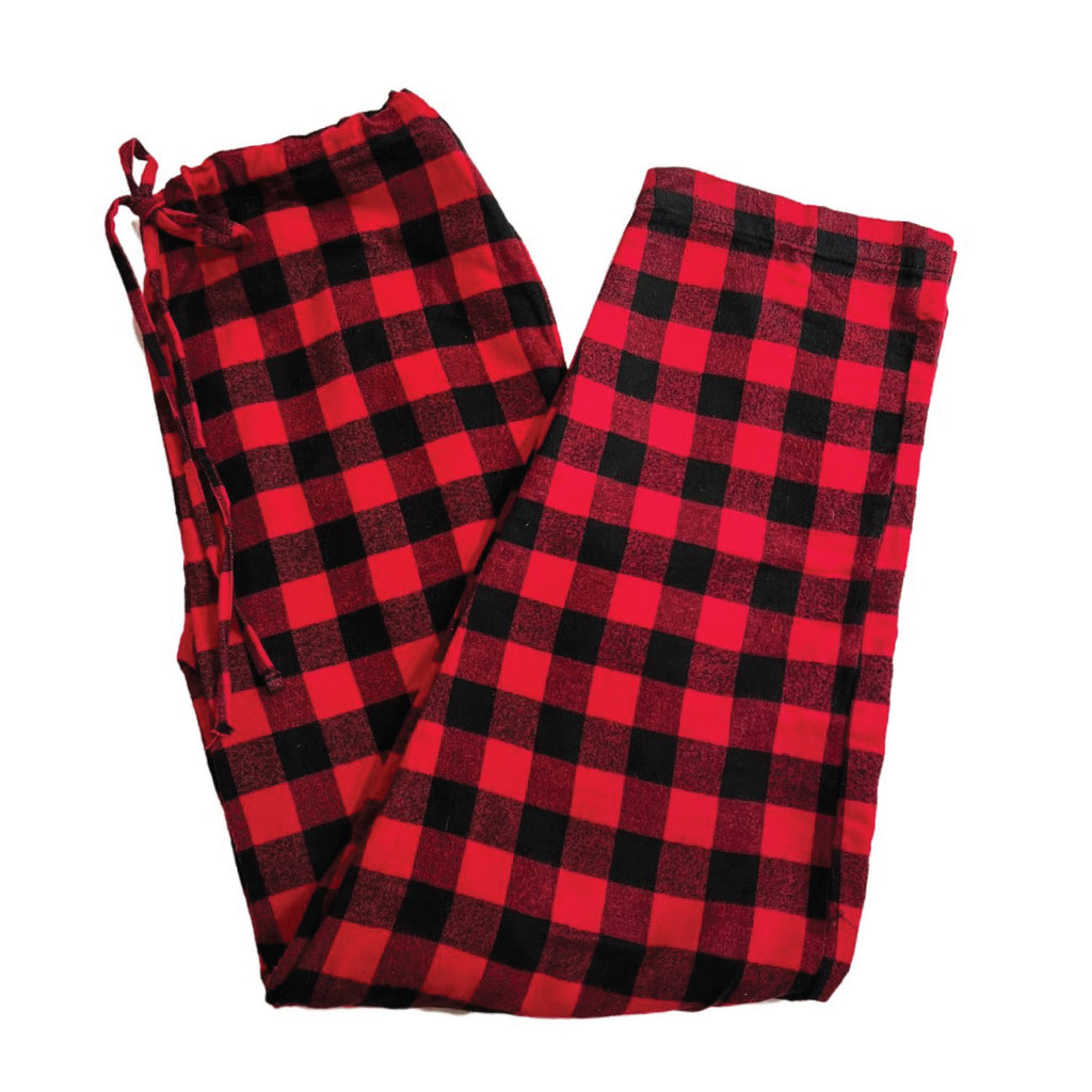 Buy PajamaMania Women's Cotton Flannel Pajama PJ Pants with Pockets, Black  and White Buffalo Plaid, Large at Amazon.in