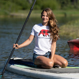Ladies Red Bear T-Shirt With Banff Canada