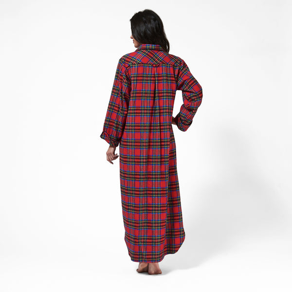 1003 / Woman's Long Flannel Nightshirt / Royal Stewart Tartan – Rocky ...