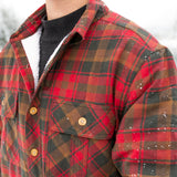 Sherpa Lined Flannel Shirt Mens Maple Leaf Tartan
