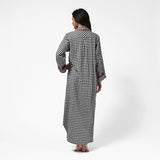 Rocky Mountain Flannel Long Flannel Nightshirt with Loon Logo in Small Buffalo Check Back View