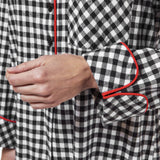 Rocky Mountain Flannel Long Flannel Nightshirt in Small Buffalo Check Sleeve Cuff View