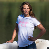 Ladies Long Fit Pink Bear T-Shirt