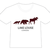Kids White Lake Louise 3 Animal T-Shirt