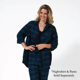 115 / Easy Fit Flannel Nightshirt / Black Watch Tartan